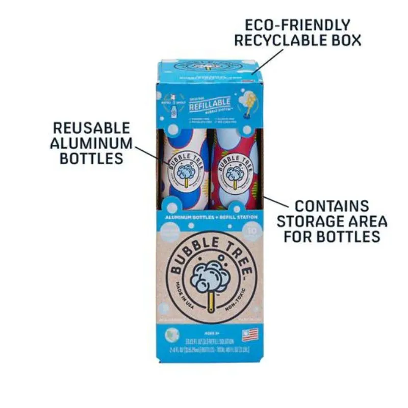 1 Liter 2 Bottle Refillable Bubble System