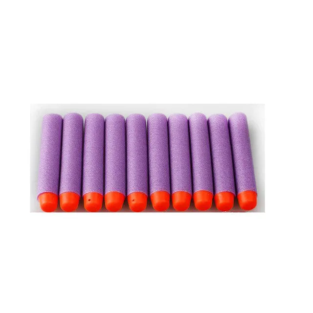 100PCs Soft Hollow Hole Head 7.2cm Refill Darts Toy Gun Bullets for Nerf Series Blasters Xmas Kid Children Gift