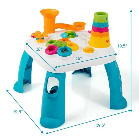 2 in 1 Early Education Toy Toddler Learning Table-Blue