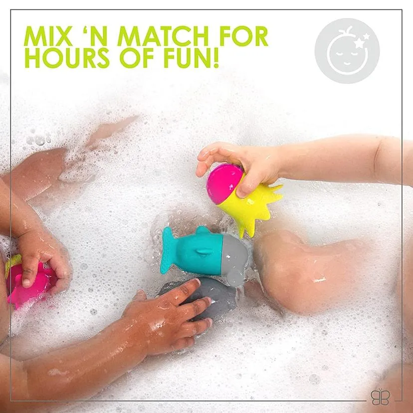 bblüv Büddies Baby Bath Toys Silicone Ocean Animals for Babies & Toddlers