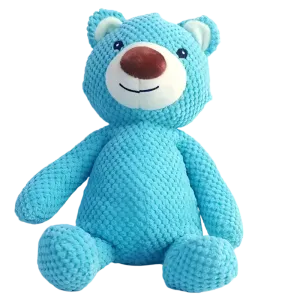 Blue Teddy Bear Plush Dog Toy