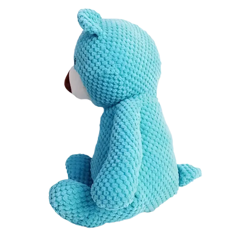 Blue Teddy Bear Plush Dog Toy
