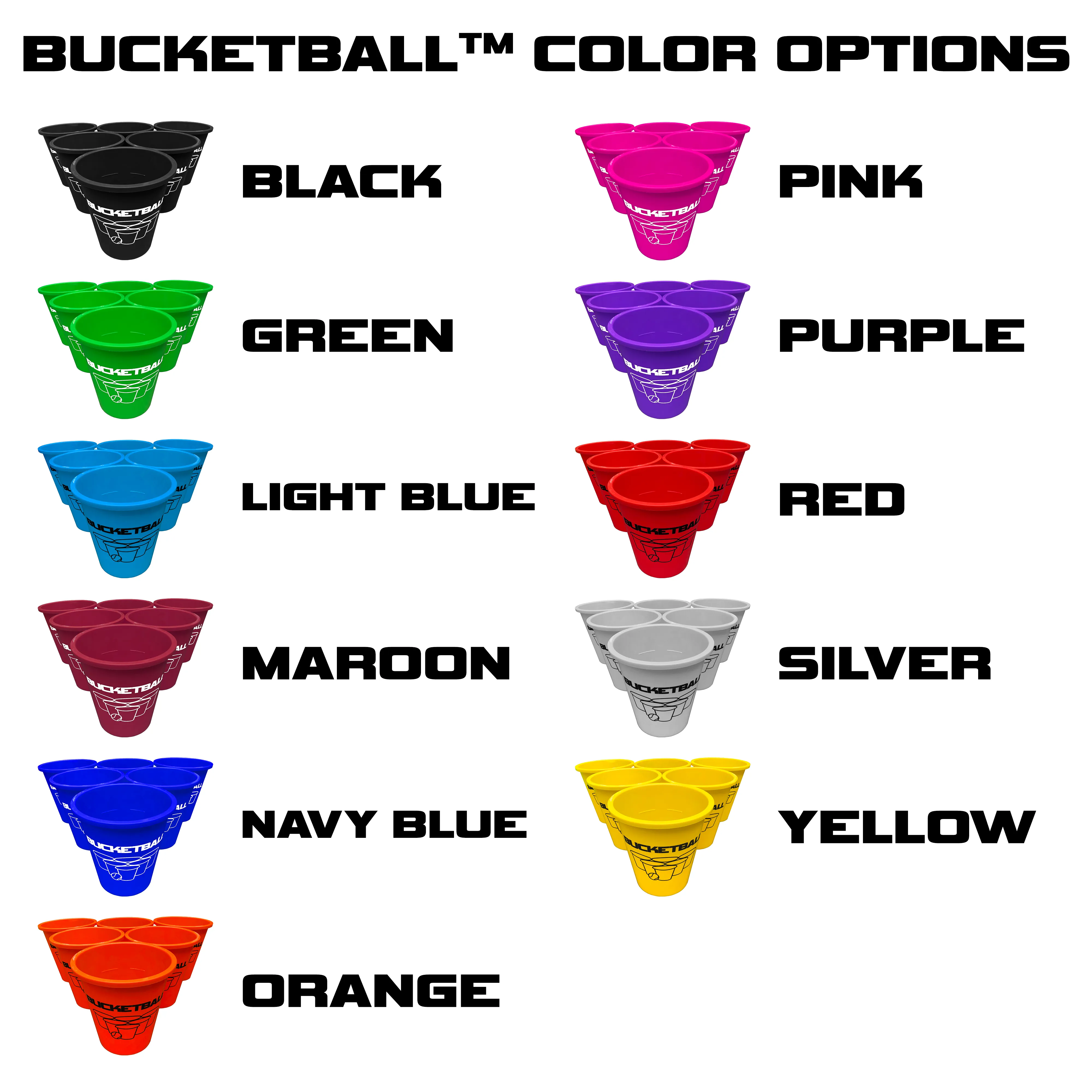 BucketBall - Team Color Edition - Party Pack (Black/Maroon)
