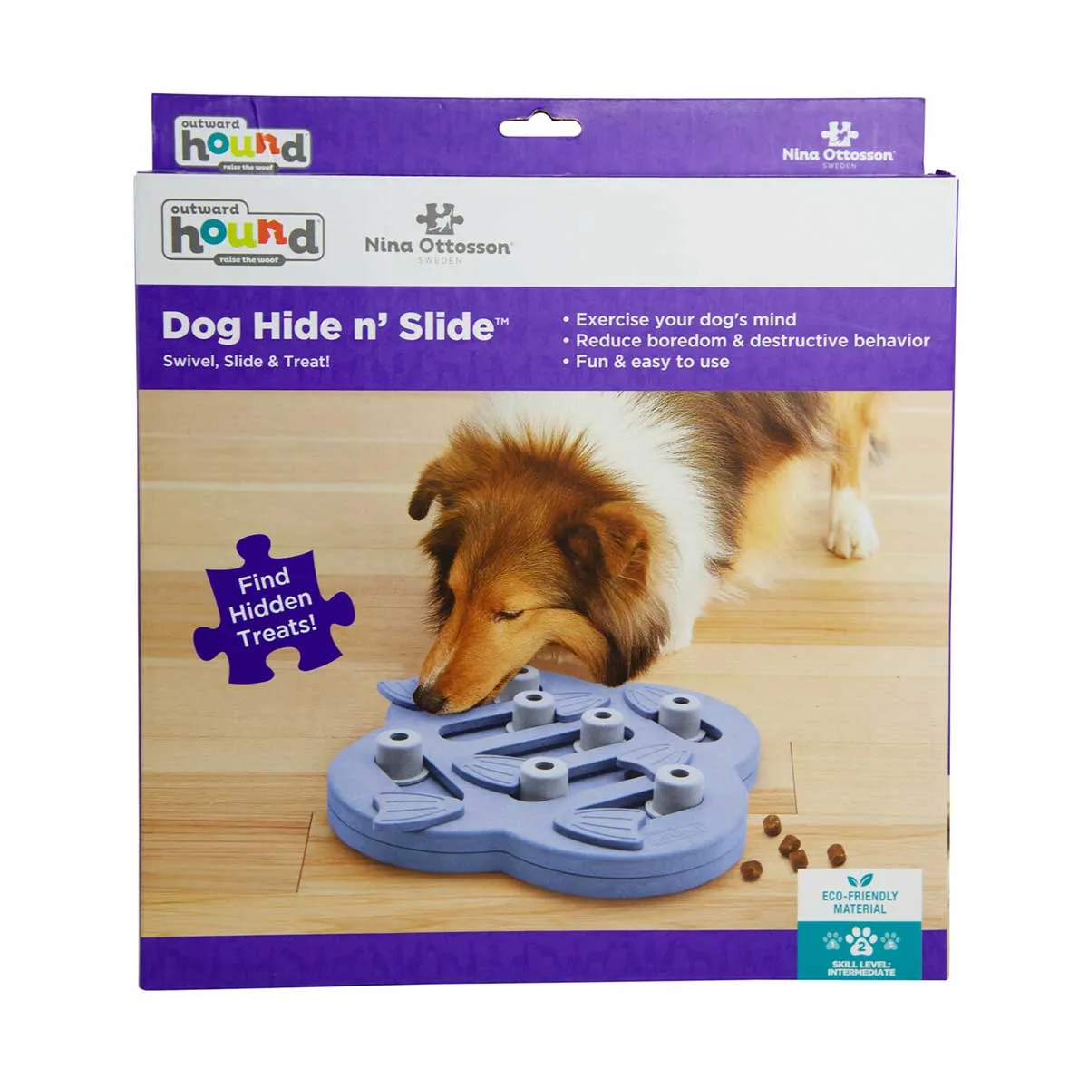 Dog Hide N' Slide Purple Puzzle Game - Intermediate