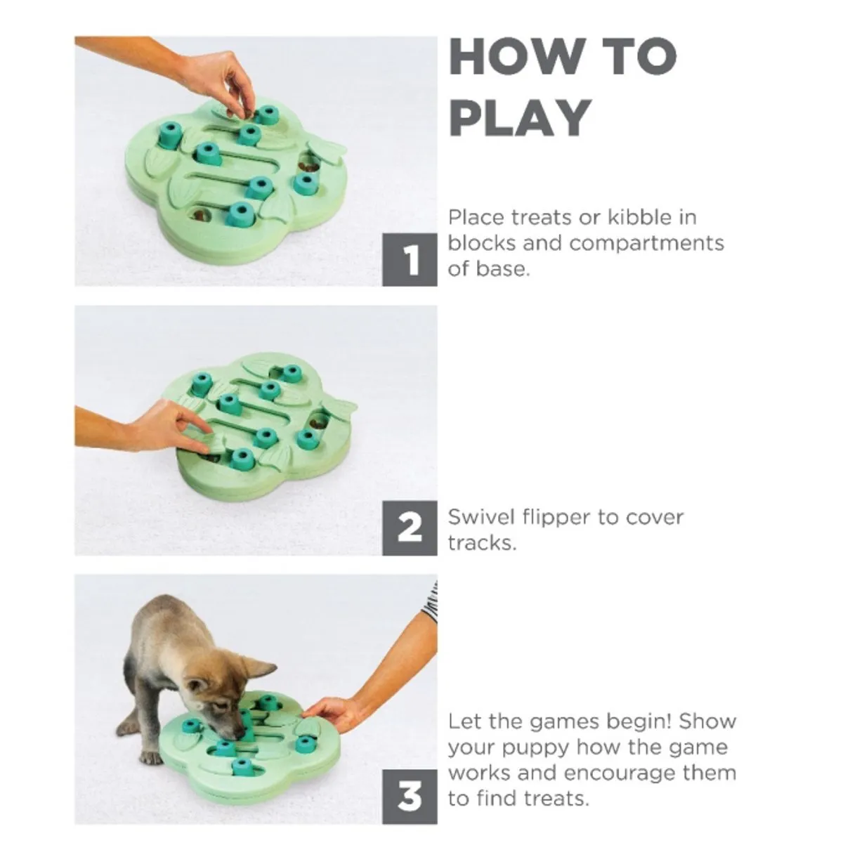 Green Puppy Hide N' Slide Puzzle Game - Intermediate