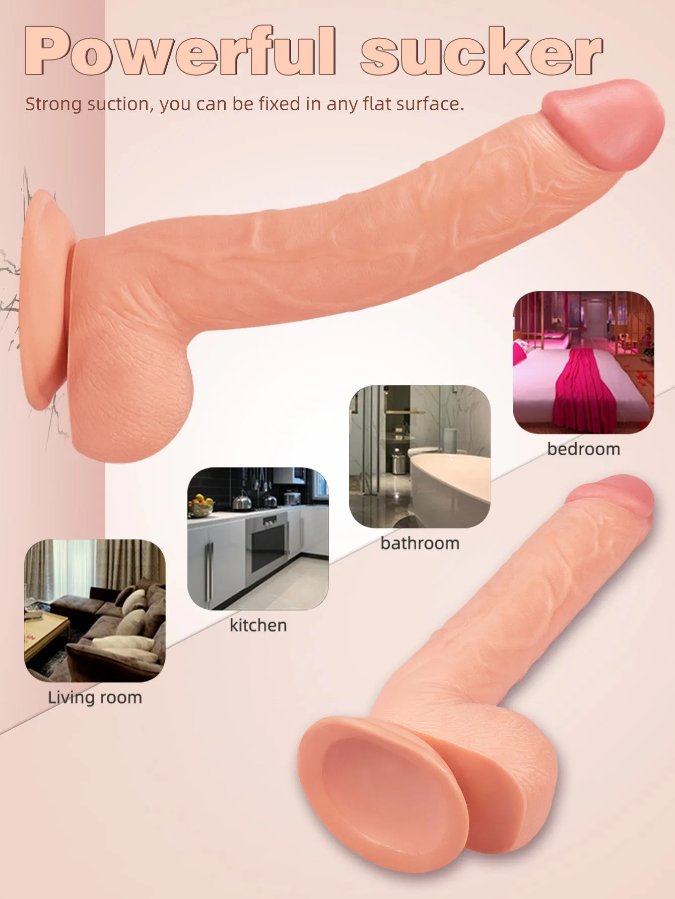 Huge Dildos Female Sex Toys - 10 inch Large Silicone Anal Dildo with Big Suction Cup