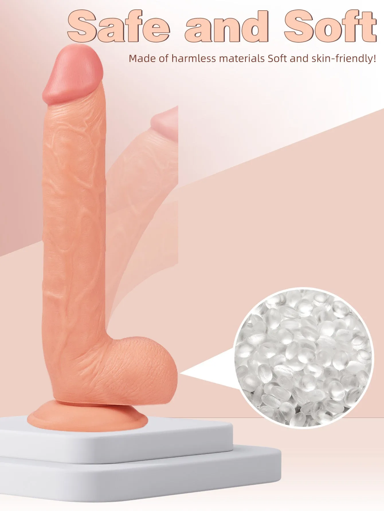 Huge Dildos Female Sex Toys - 10 inch Large Silicone Anal Dildo with Big Suction Cup