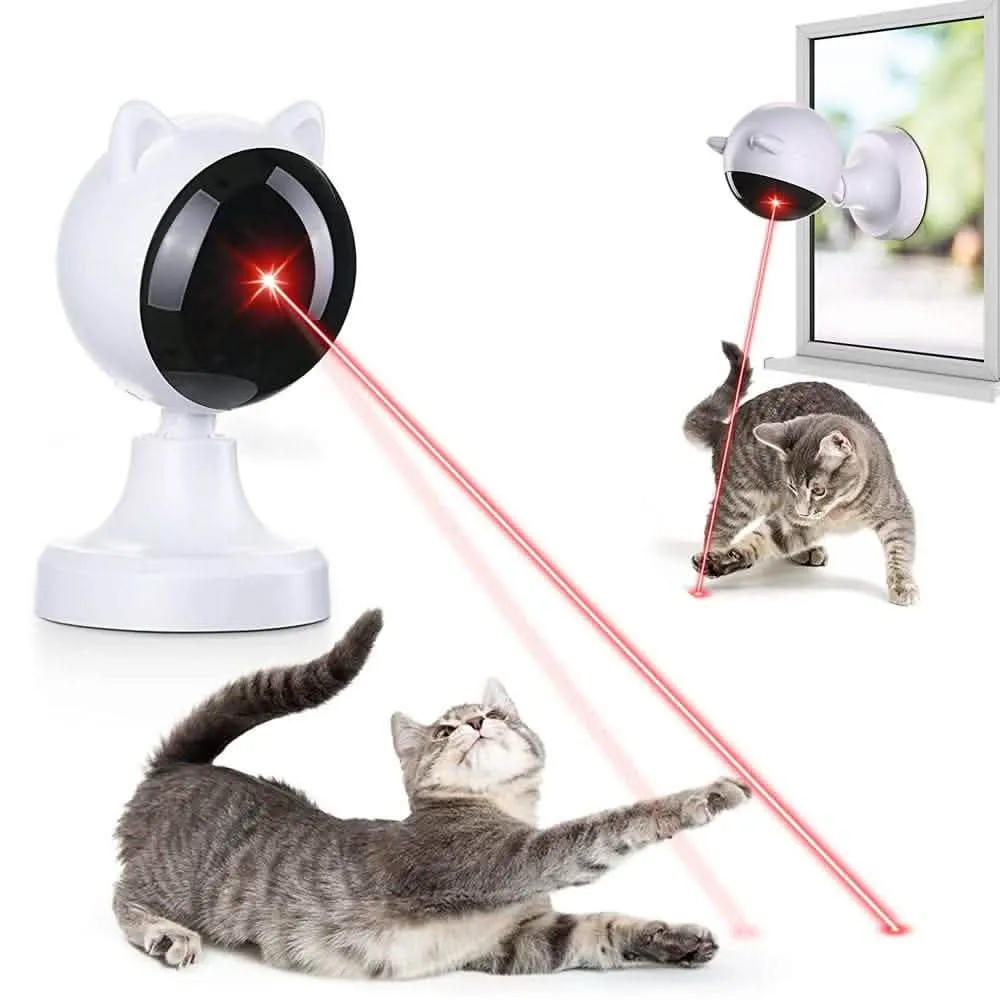 Interactive Automatic Cat Laser Toy - Smart Pet Exercise Device with Multiple Movement Patterns