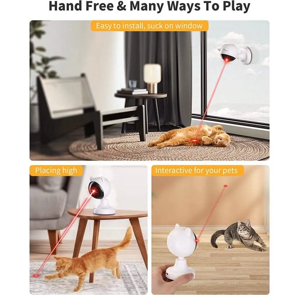 Interactive Automatic Cat Laser Toy - Smart Pet Exercise Device with Multiple Movement Patterns