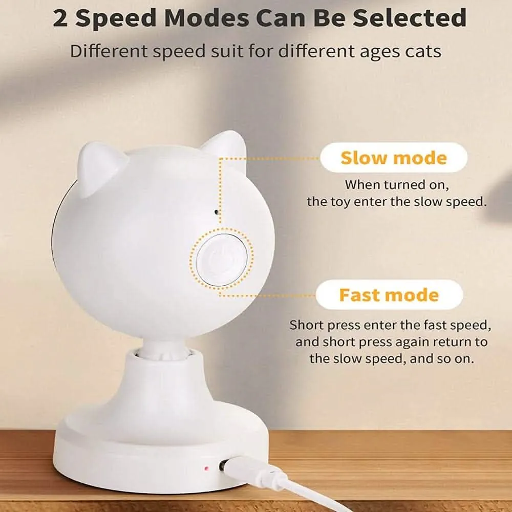 Interactive Automatic Cat Laser Toy - Smart Pet Exercise Device with Multiple Movement Patterns