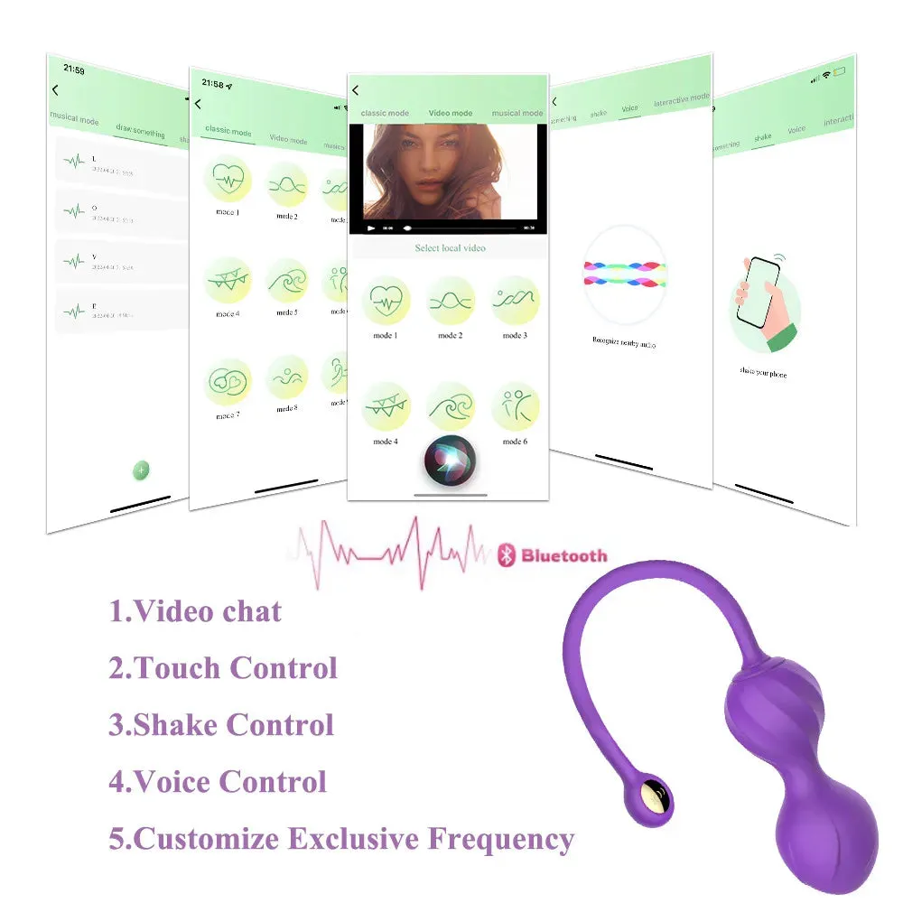Vibrating Kegel Balls Wireless App Remote Control